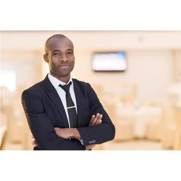 4 Pack Tie Clips for Men Classic Gold Silver Black Blue Tie Bars Formal Set - Picture 7 of 8